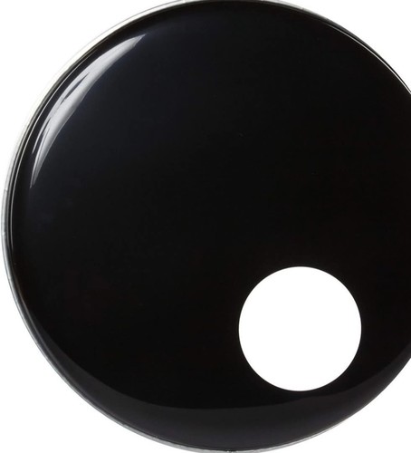 Rocksolid black bass drum head - black,