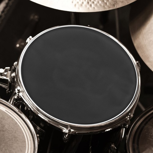 3pcs silent black mesh drum - black,