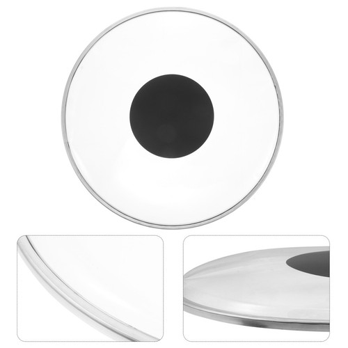 Transparent drum head kit with - drum,